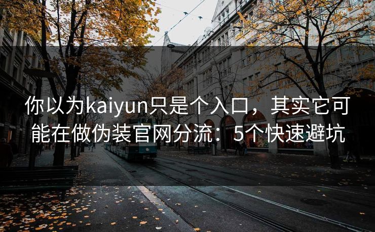 你以为kaiyun只是个入口，其实它可能在做伪装官网分流：5个快速避坑
